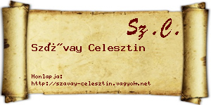 Szávay Celesztin névjegykártya
